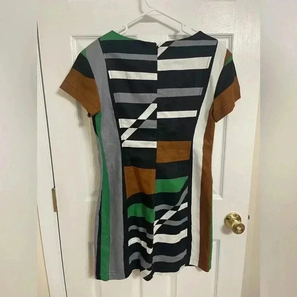 Derek Lam for Design Nation Dress Geometric Sheath Short Sleeve Size 12 - Picture 7 of 11